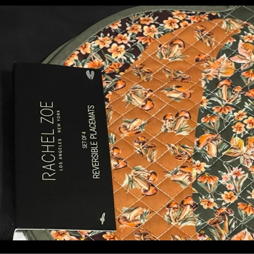 Thanksgiving Rachel Zoe Dreamy Pumpkin Placemats, Set of 4